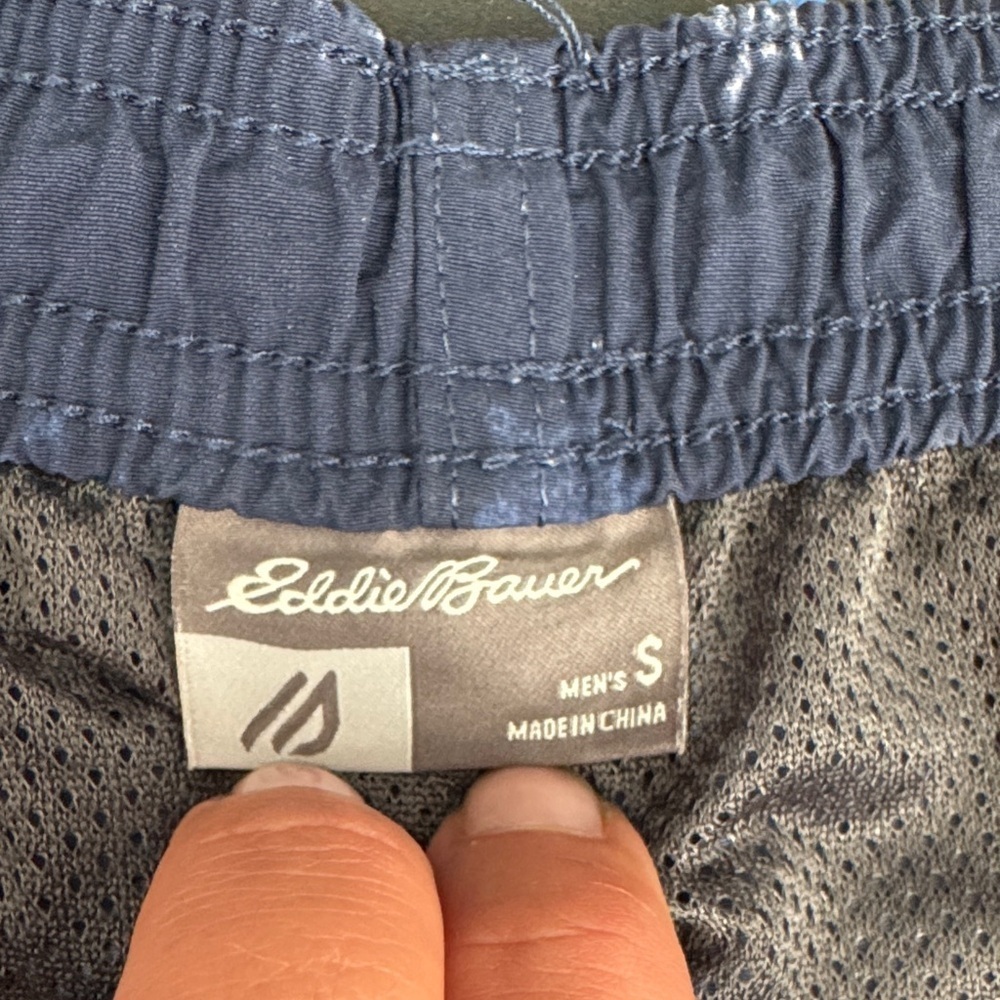 Eddie Bauer Blue Mesh-Lined Shorts - Picture 2 of 4